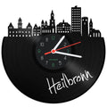 Schallplattenuhr Skyline Heilbronn