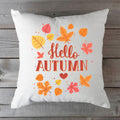 Bedrucktes Kissen mit Spruch Hello Autumn