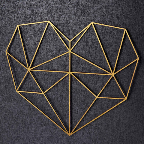 Origami 3D Herz aus Holz -