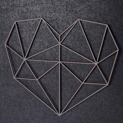 Origami 3D Herz aus Holz -