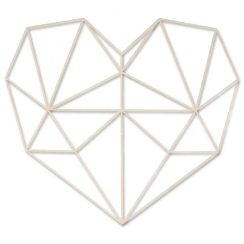 Origami 3D Herz aus Holz -