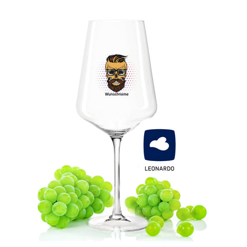 Leonardo Weinglas mit UV-Druck im "Hipster" Design