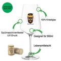 Leonardo Weinglas mit UV-Druck im "Hipster" Design