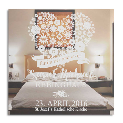 Motivspiegel mit Gravur - Hochzeit immer & ewig