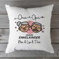 Bedrucktes Kissen mit Motiv "Oma & Opa Enkelkind" mit Wunschnamen