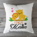 Bedrucktes Kissen mit Spruch Löwen Mama