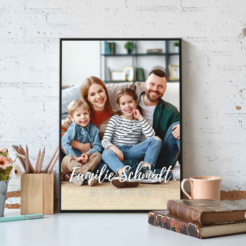 Holzschild mit Foto - Bild mit Wunschtext und Namen - Holzbild zum Selbstgestalten