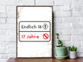 Holzschild Endlich 18 Jahre