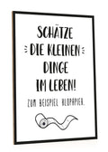 Holzschild mit Spruch - Die kleinen Dinge im Leben