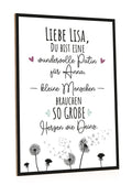 Holzschild mit Spruch Wundervolle Paten mit Namen