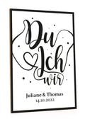 Holzschild Du Ich Wir mit Namen & Datum
