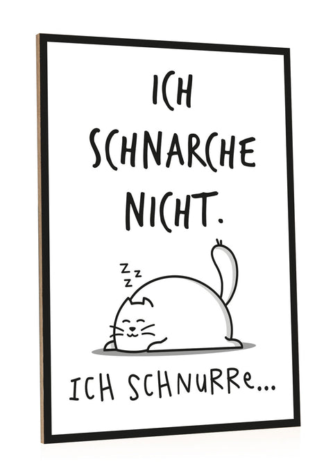 Holzschild mit Spruch Ich schnarche nicht