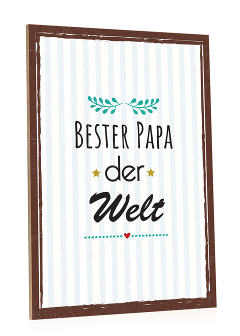 Holzschild Bester Papa der Welt