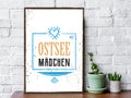 Holzschild Ostsee Mädchen