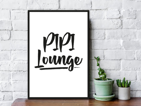 Holzschild mit Spruch Pipi Lounge