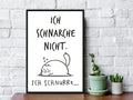 Holzschild mit Spruch Ich schnarche nicht