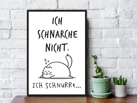Holzschild mit Spruch Ich schnarche nicht