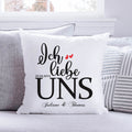 Bedrucktes Kissen mit Motiv "Ich Liebe Uns"