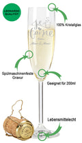 Leonardo Sektglas mit Gravur "Je t'aime"