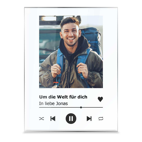 Song Cover auf Acrylglas - Personalisiertes Geschenk mit Foto im Musik Cover Design