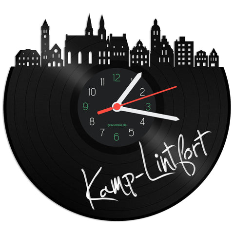 Schallplattenuhr Skyline Kamp-Lintfort