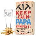Leonardo Weizenglas "Keep calm papa can fix it" mit Namen