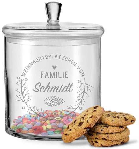 Leonardo Keksglas mit Gravur Weihnachtsplätzchen Familie