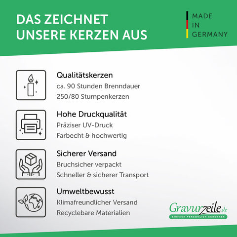 Große Kerze "My first Year" mit Wunschtext zum ersten Geburtstag
