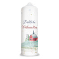 Große Kerze "Fröhliche Weihnachten Haus" zu Weihnachten