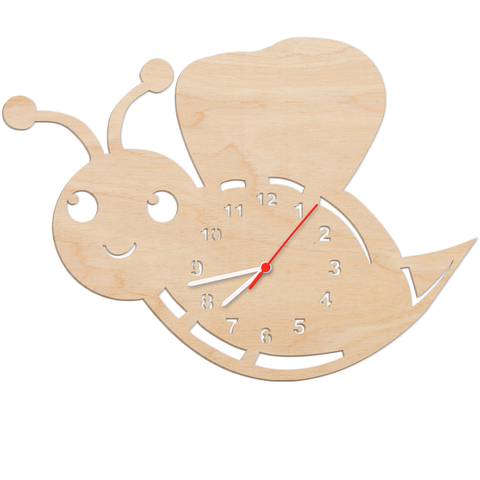 Kinder Wanduhr im Bienen Design