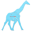 Kinder Wanduhr Giraffe Baby Blau