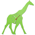 Kinder Wanduhr Giraffe Grün