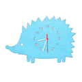 Kinder Wanduhr Igel Baby Blau