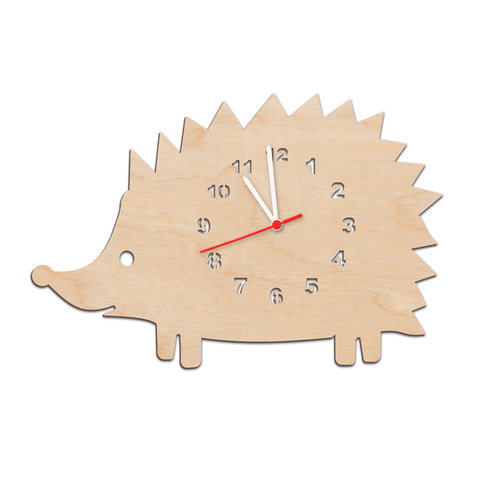 Kinder Wanduhr Igel Natur