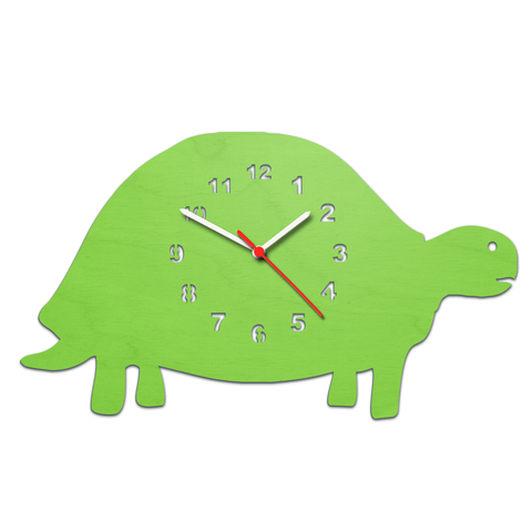 Kinder Wanduhr Schildkröte Grün