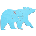 Kinder Wanduhren Bär Baby Blau