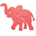 Kinder Wanduhr Elefant Rot