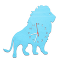 Kinder Wanduhr Löwe Baby Blau