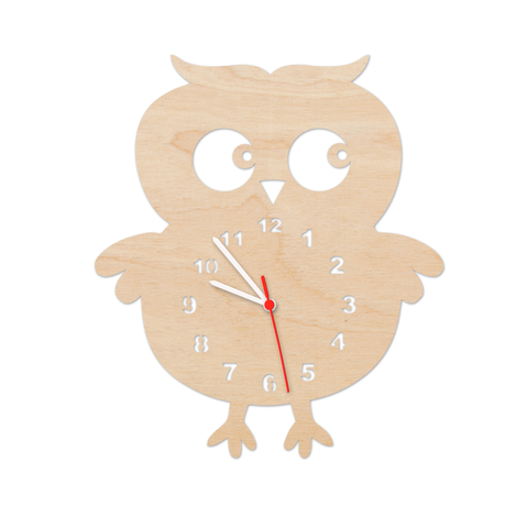 Kinder Wanduhr im Eulen Design