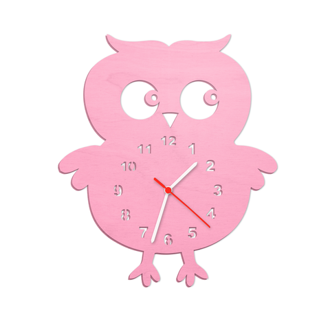 Kinder Wanduhr im Eulen Design