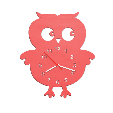 Kinder Wanduhr im Eulen Design