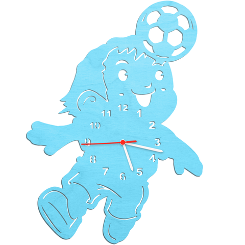 Kinder Wanduhr im Fußballer Design