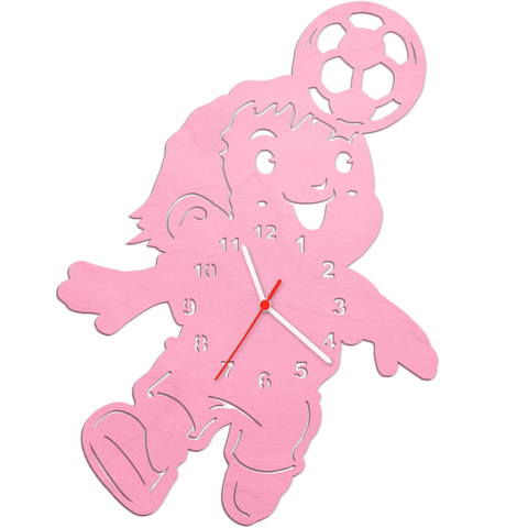 Kinder Wanduhr im Fußballer Design