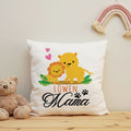 Bedrucktes Kissen mit Spruch Löwen Mama