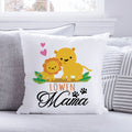 Bedrucktes Kissen mit Spruch Löwen Mama