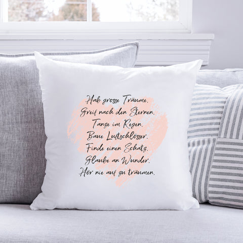 Kissen mit Spruch Traumsprüche