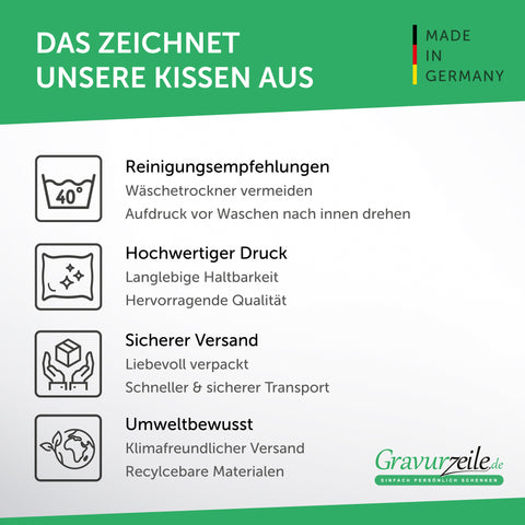 Bedrucktes Kissen mit Spruch Einfach machen Könnte ja gut werden