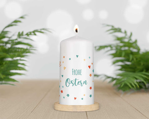 Bedruckte kleine Oster Kerze - Frohe Ostern