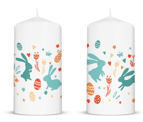 Bedruckte kleine Oster Kerze - Frohe Ostern
