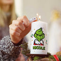 Kleine Kerze "Grinch" mit eigenem Namen